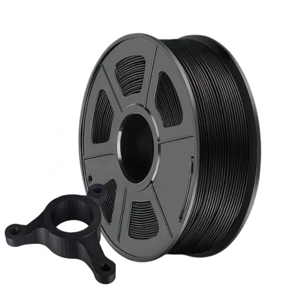 ABS-ESD anti static 3D printer filament black spool with printed electronic engineering component
