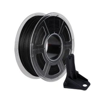 PA12-GF glass fiber reinforced nylon 3D printer filament black spool with printed engineering component