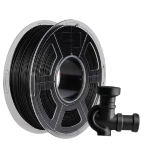 PA6-GF glass fiber reinforced nylon filament black spool with printed industrial engineering part