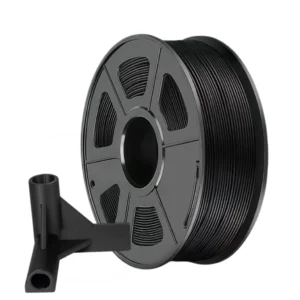PAHT high temperature nylon 3D printer filament black spool with printed engineering mechanical part