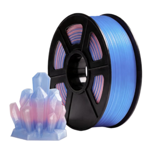 crystal dual color PLA model with transparent crystal design