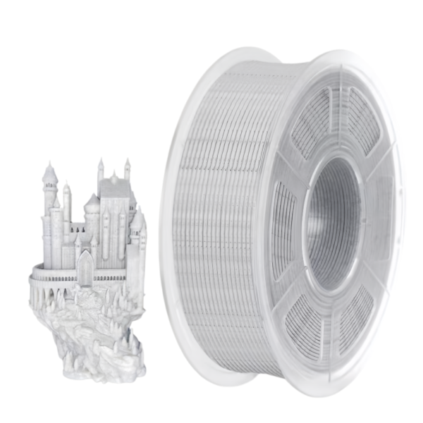 marble PLA filament spool with printed pineapple decorative model
