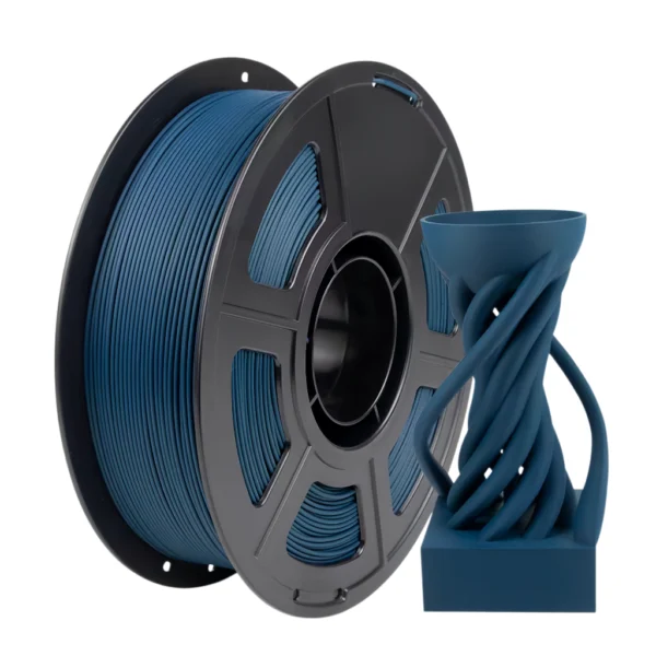 PLA matte single color filament spool with printed artistic design model