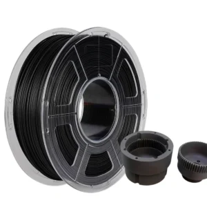 PPA polyphthalamide 3D printer filament black spool with printed engineering mechanical component