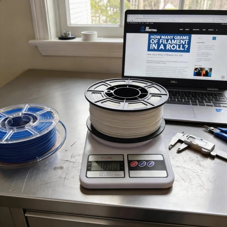 PA12 vs PA6 nylon filament spool weight comparison on digital scale for industrial 3D printing applications