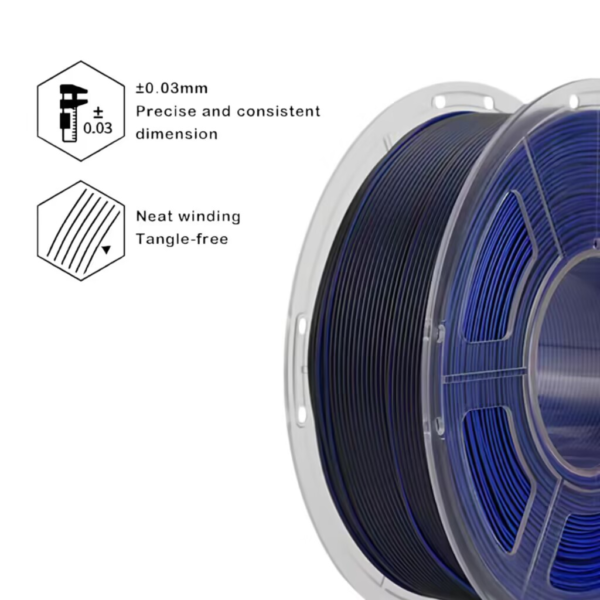 Wholesale PLA Matte Dual Color Filament 1.75mm 1kg – Silk Gradient 3D Printer Filament for Speaker Cases & Home Decor | OEM Manufacturer